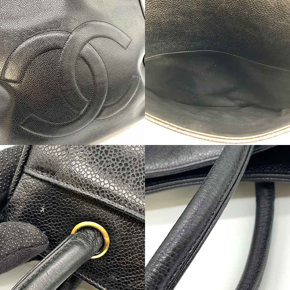 Chanel Caviar Leather Tote Bag Black