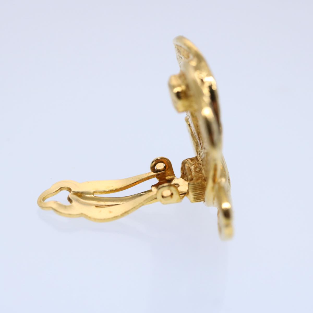 CHANEL COCO Mark Earring Gold Tone CC 60078A