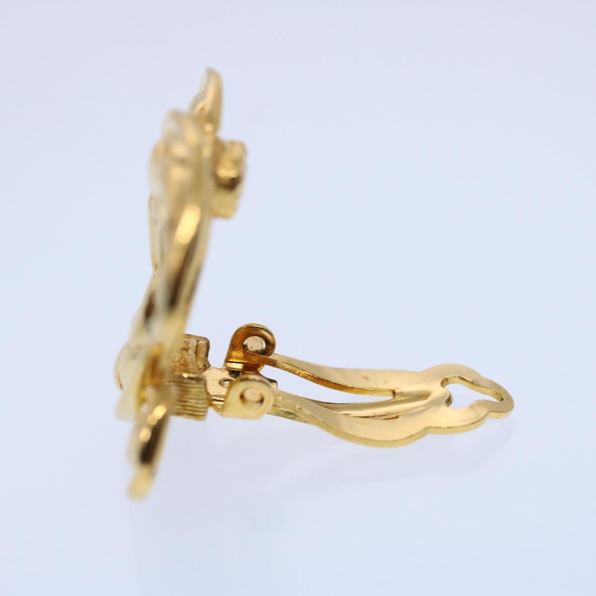 CHANEL COCO Mark Earring Gold Tone CC 60078A