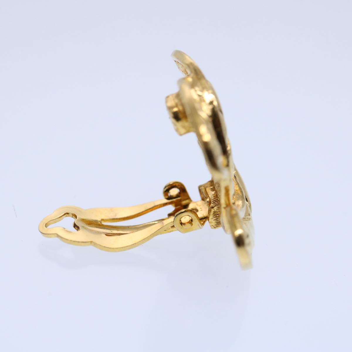 CHANEL COCO Mark Earring Gold Tone CC 60078A
