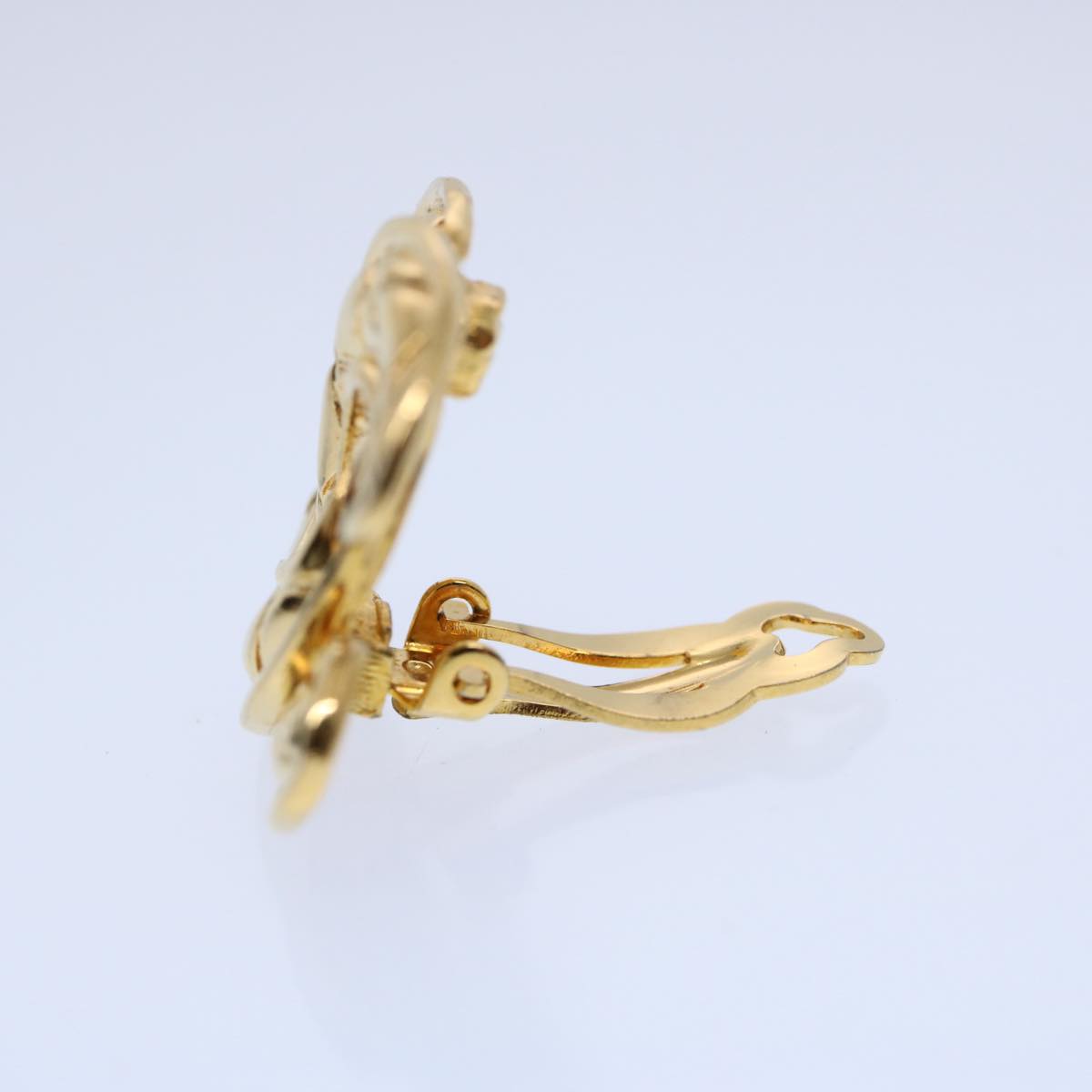 CHANEL COCO Mark Earring Gold Tone CC 60078A