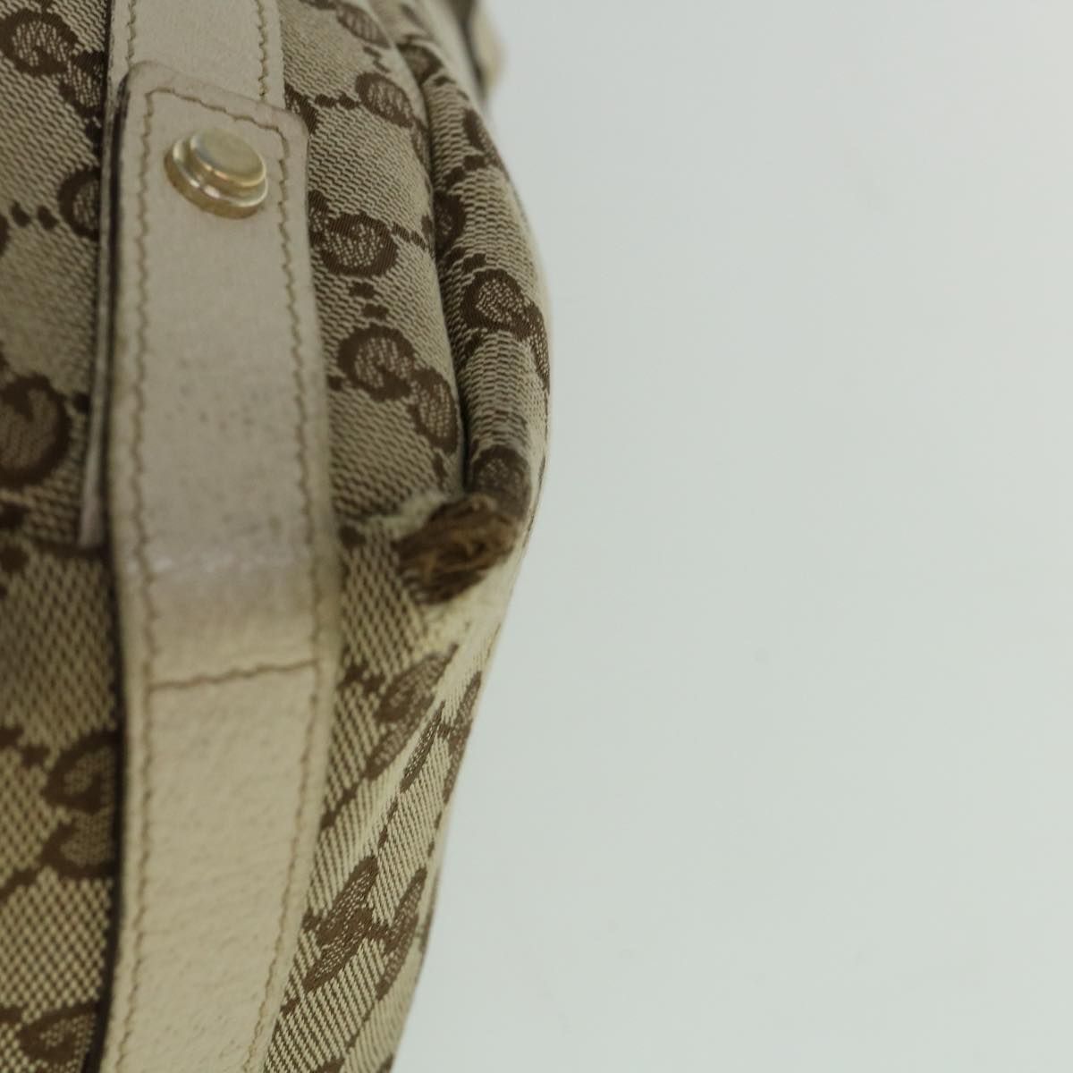 GUCCI GG Canvas Tote Bag Beige White 130736 60142