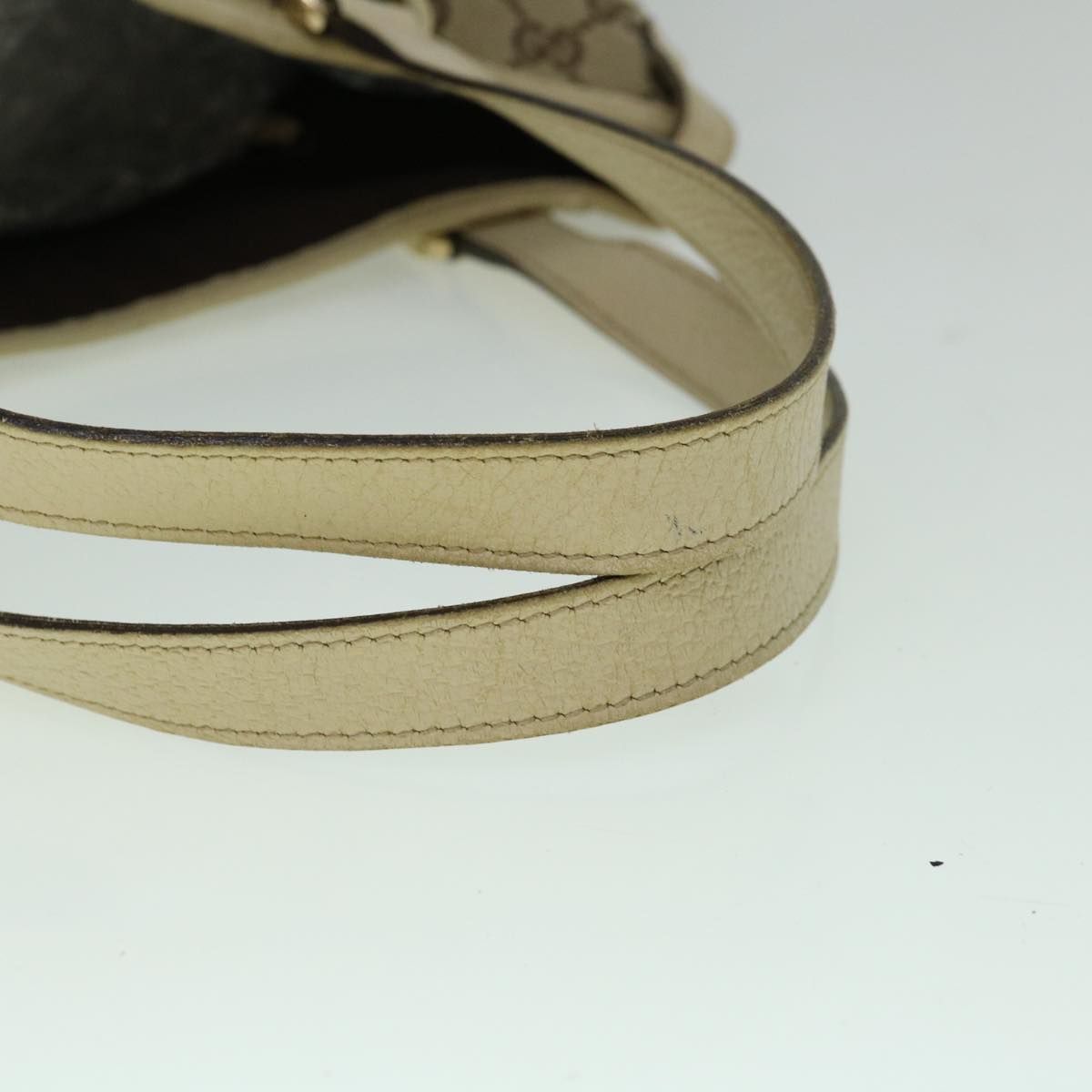 GUCCI GG Canvas Tote Bag Beige White 130736 60142