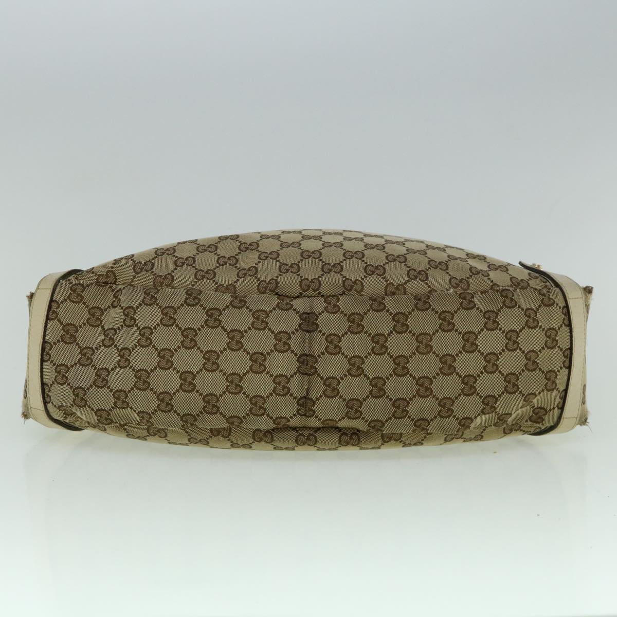 GUCCI GG Canvas Tote Bag Beige White 130736 60142
