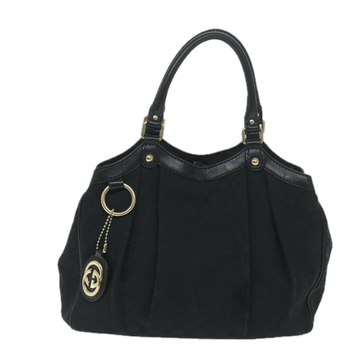 GUCCI GG Canvas Tote Bag Black 211944 60147