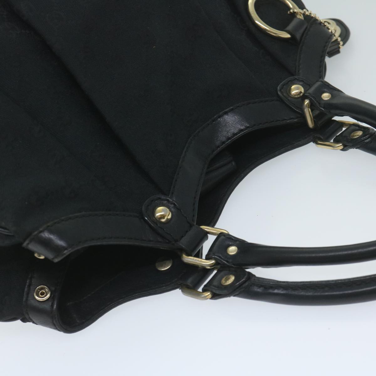 GUCCI GG Canvas Tote Bag Black 211944 60147