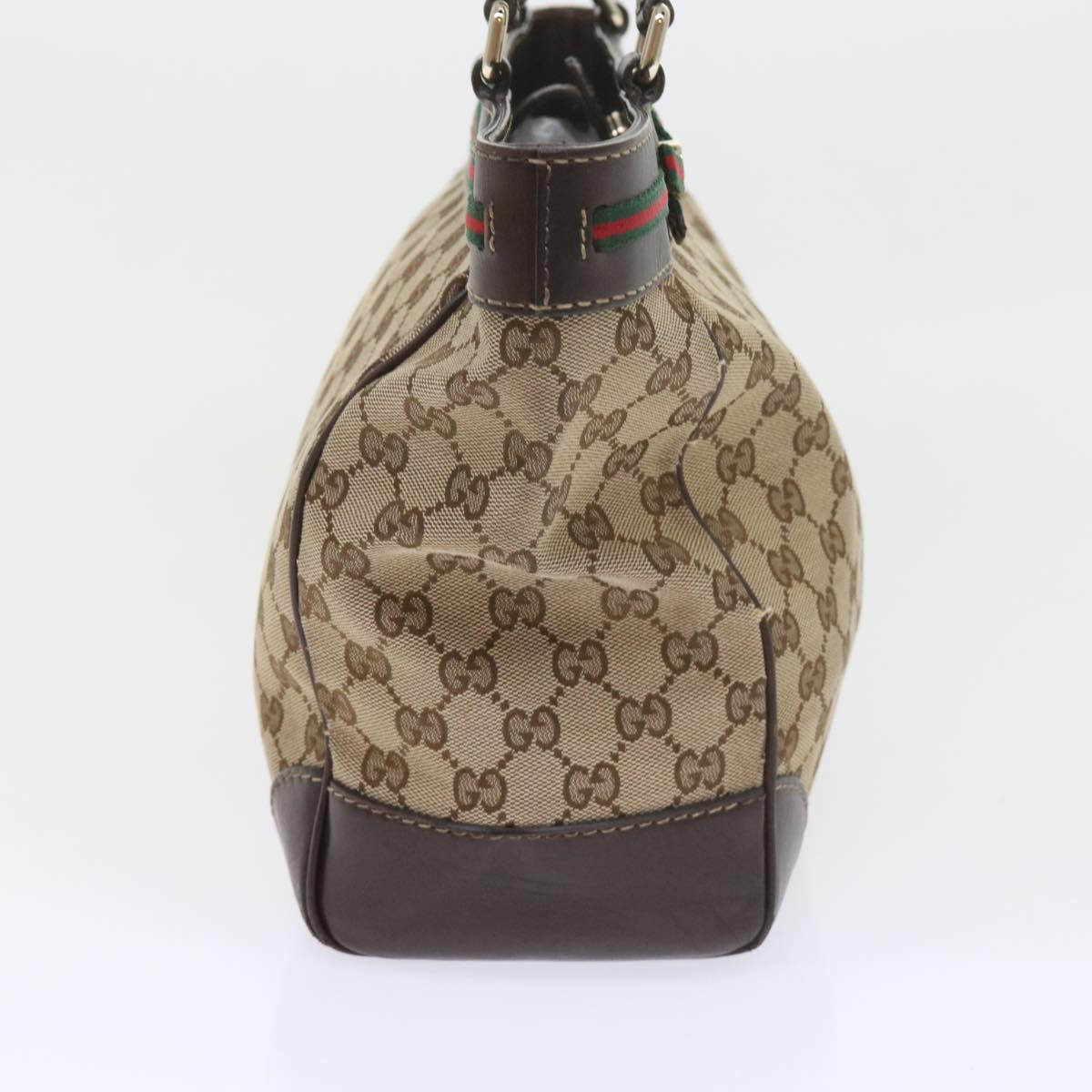 GUCCI GG Canvas Web Sherry Line Tote Bag Red Beige Green 257061 60154