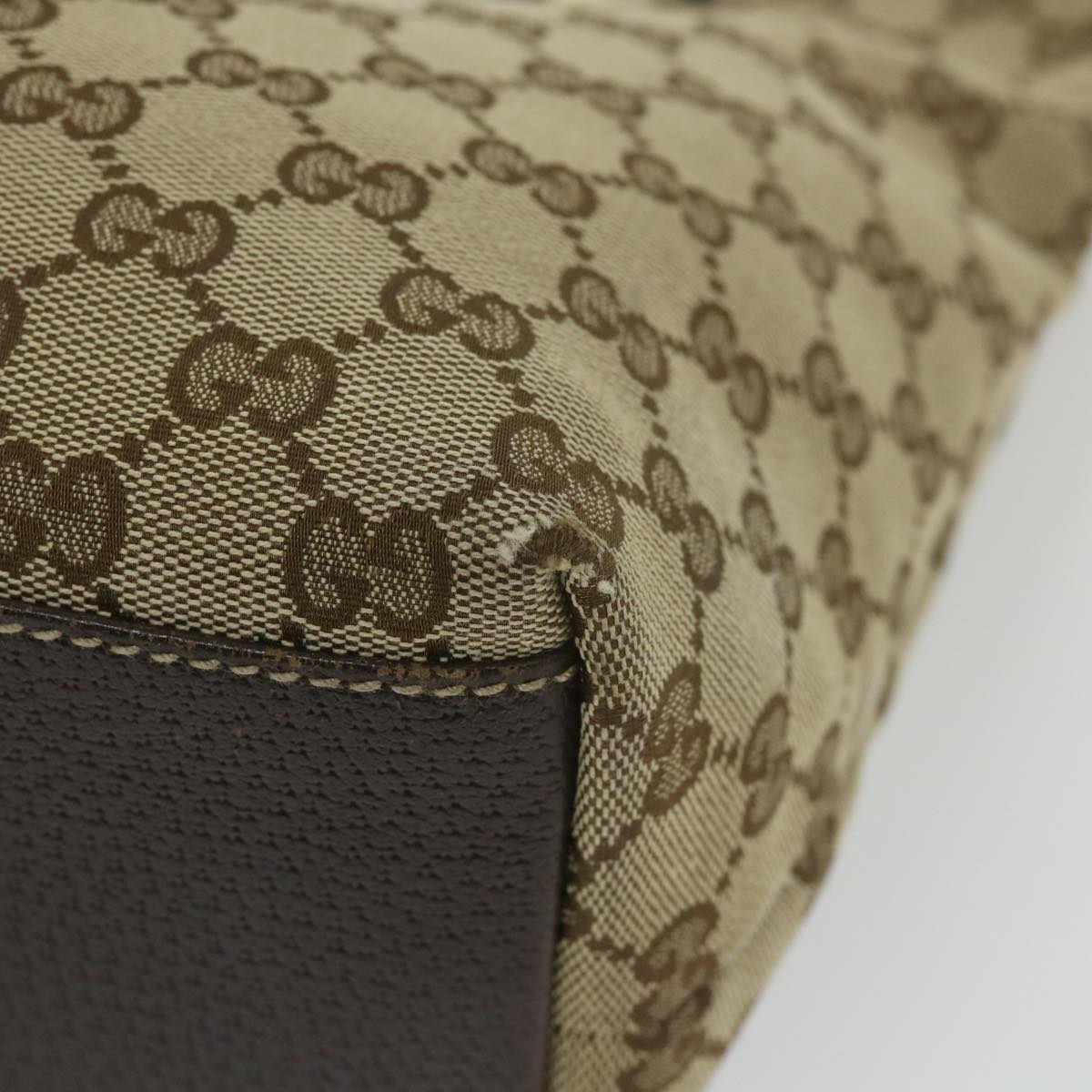 GUCCI GG Canvas Tote Bag Beige 153009 60155