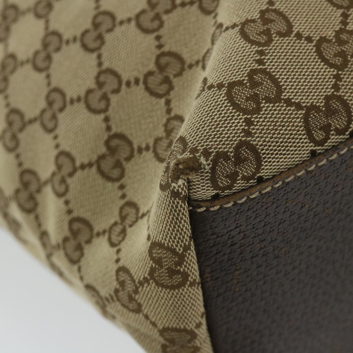 GUCCI GG Canvas Tote Bag Beige 153009 60155
