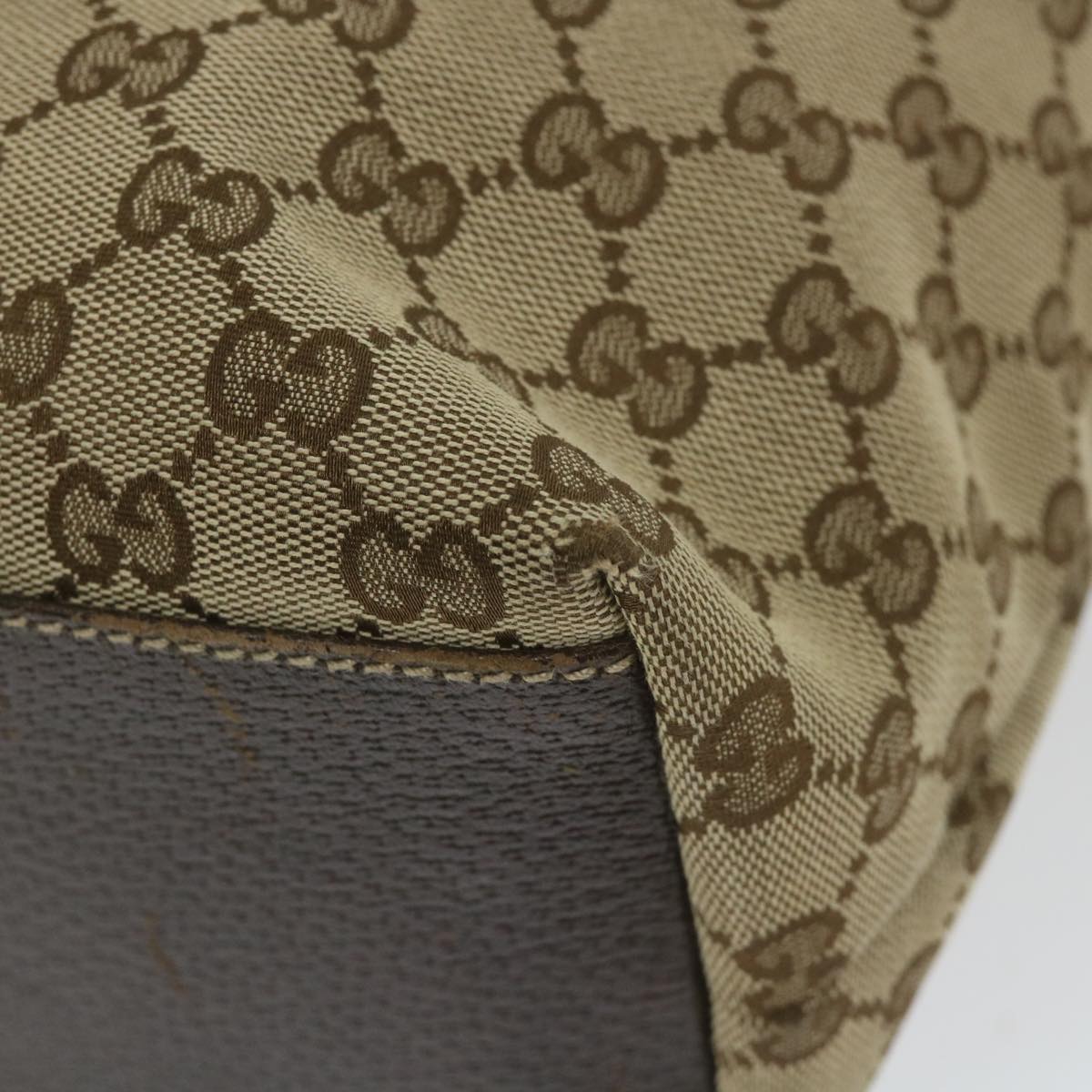 GUCCI GG Canvas Tote Bag Beige 153009 60155