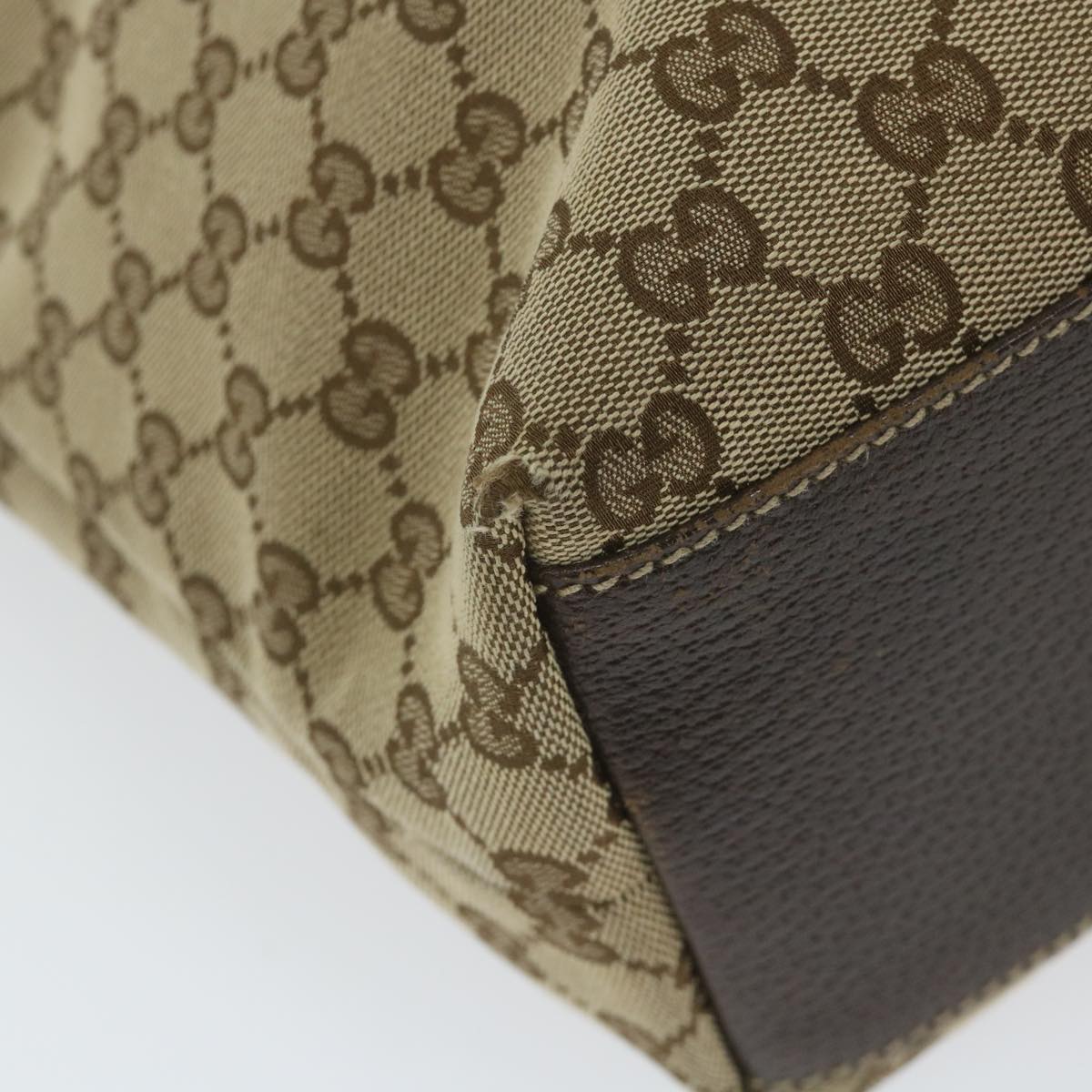 GUCCI GG Canvas Tote Bag Beige 153009 60155