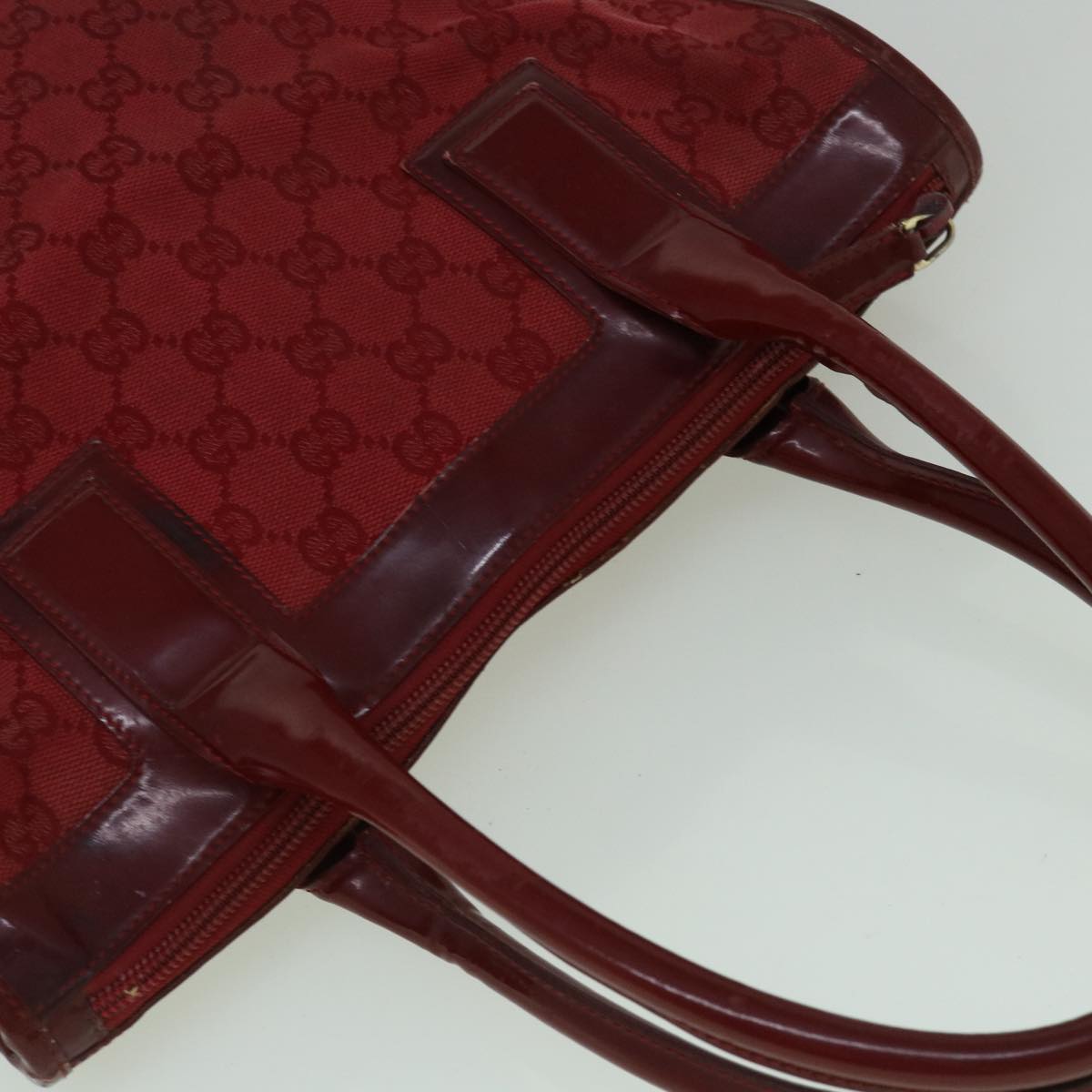 GUCCI GG Canvas Tote Bag Red 60258