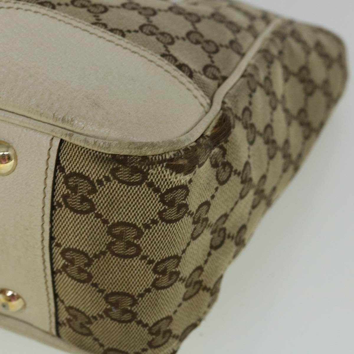 GUCCI GG Canvas Web Sherry Line Tote Bag Beige Red Green 163805 60259