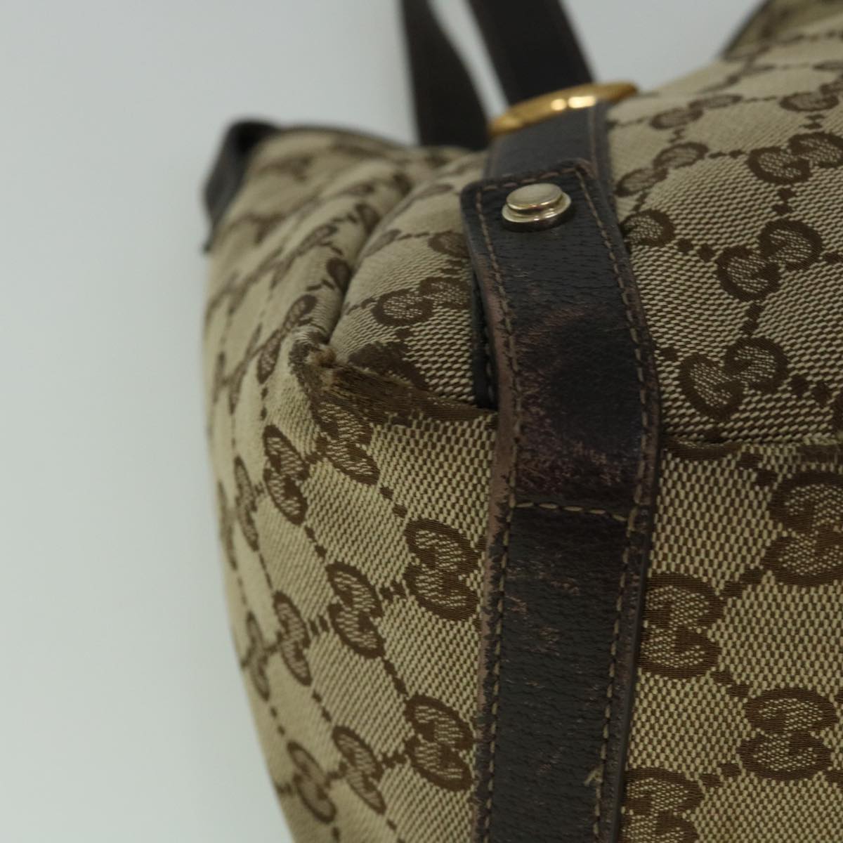 GUCCI GG Canvas Tote Bag Beige 130736 60262
