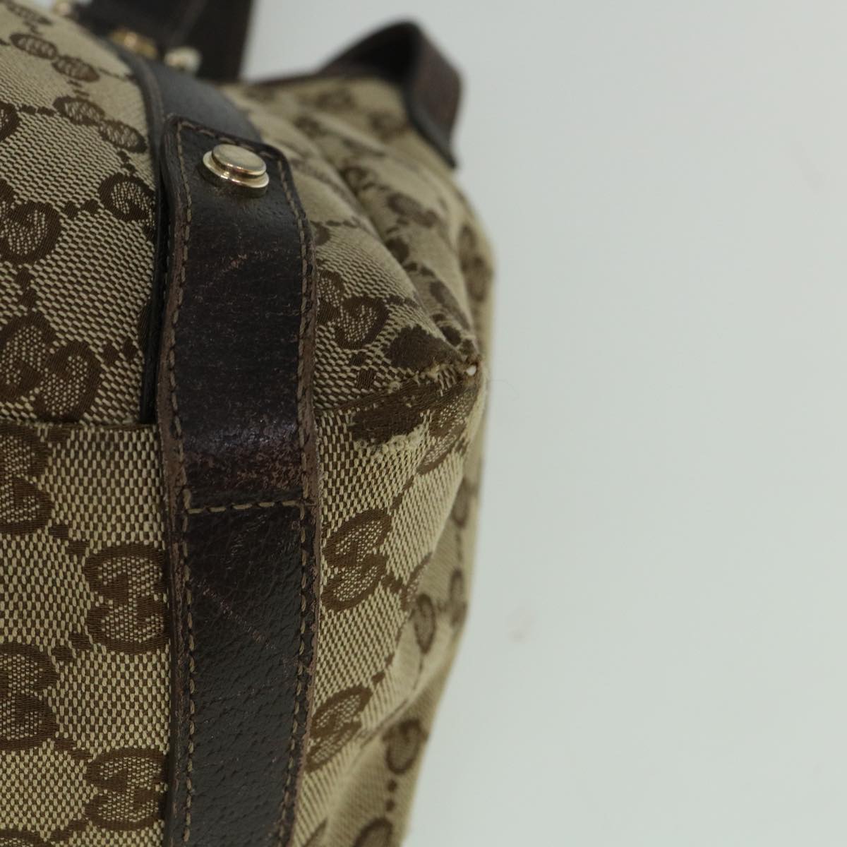 GUCCI GG Canvas Tote Bag Beige 130736 60262