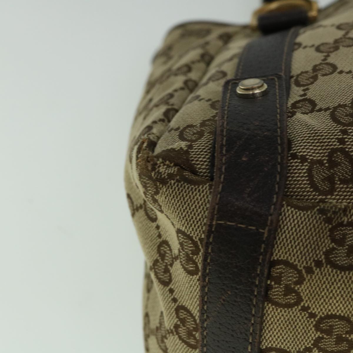 GUCCI GG Canvas Tote Bag Beige 130736 60262