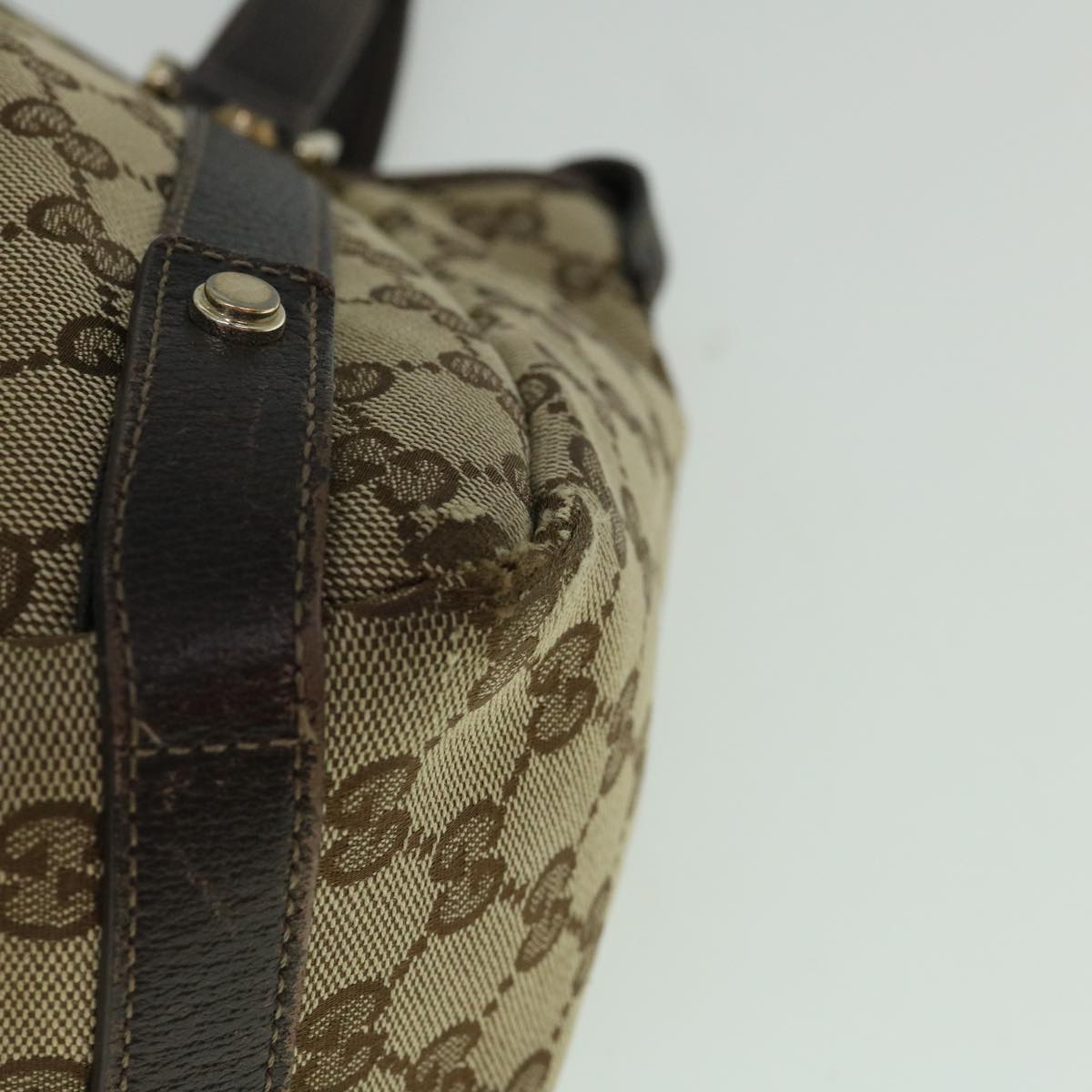 GUCCI GG Canvas Tote Bag Beige 130736 60262