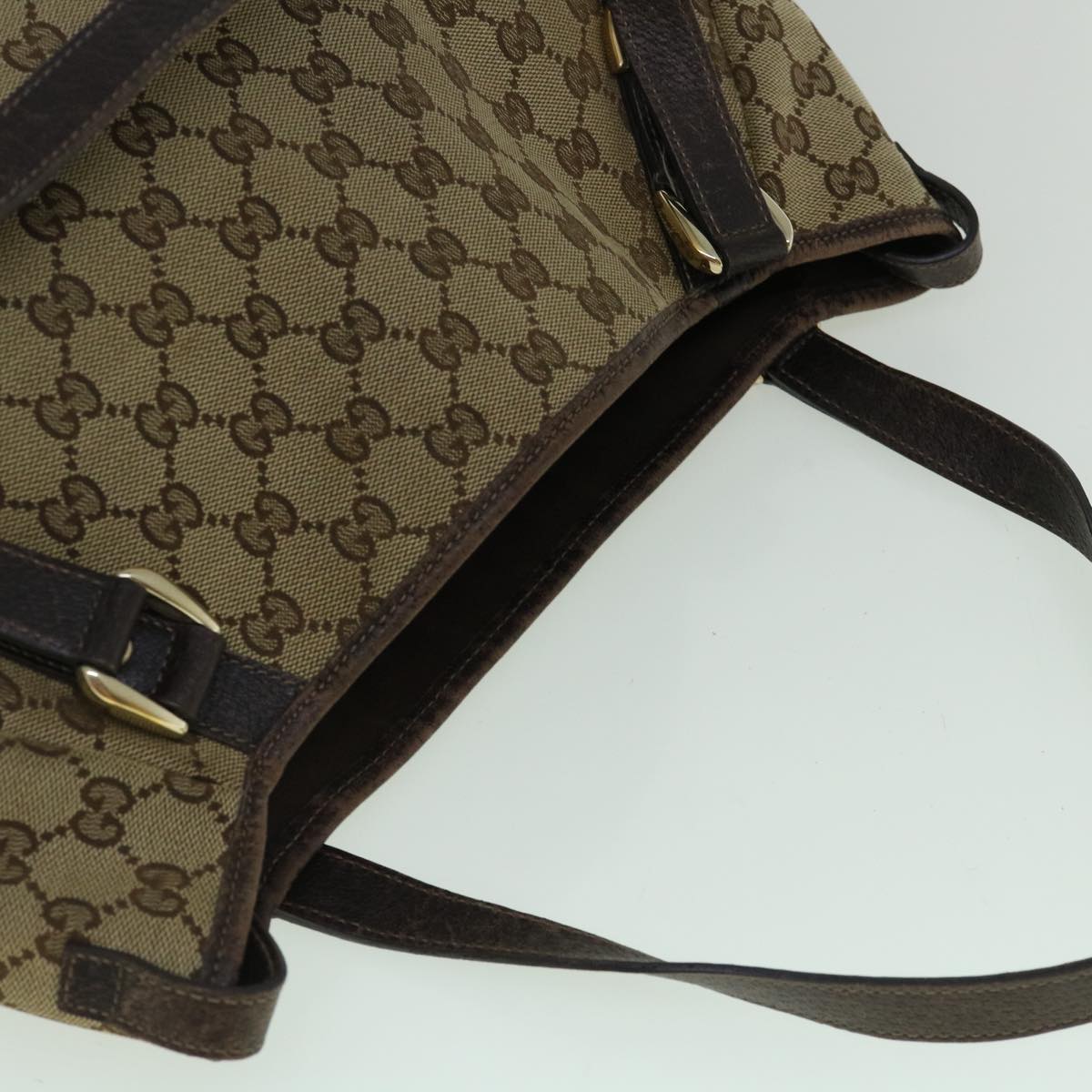 GUCCI GG Canvas Tote Bag Beige 130736 60262