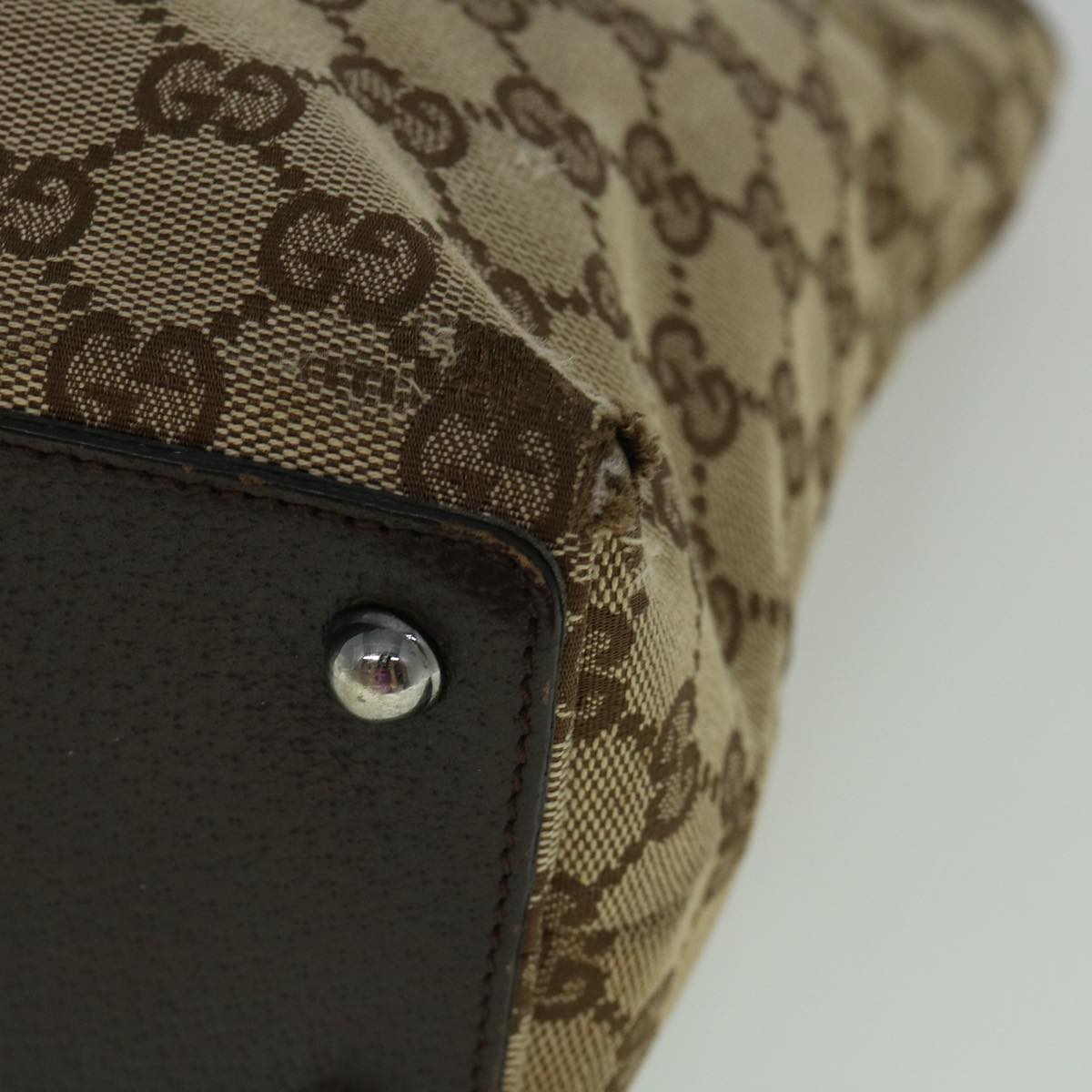 GUCCI GG Canvas Tote Bag Beige 120840 60264