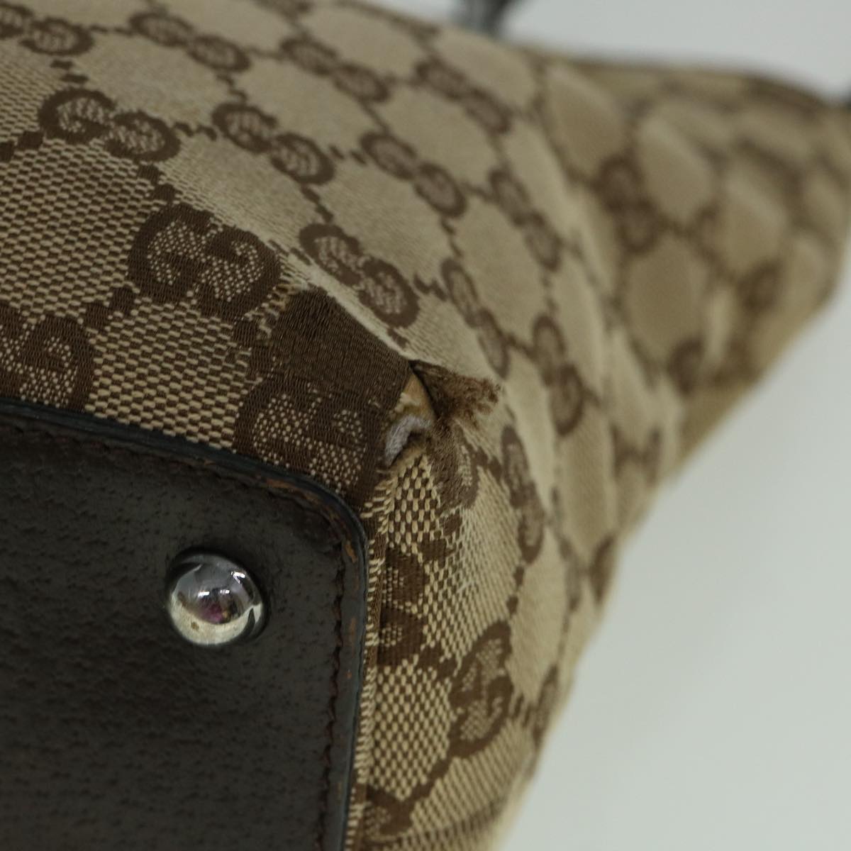GUCCI GG Canvas Tote Bag Beige 120840 60264
