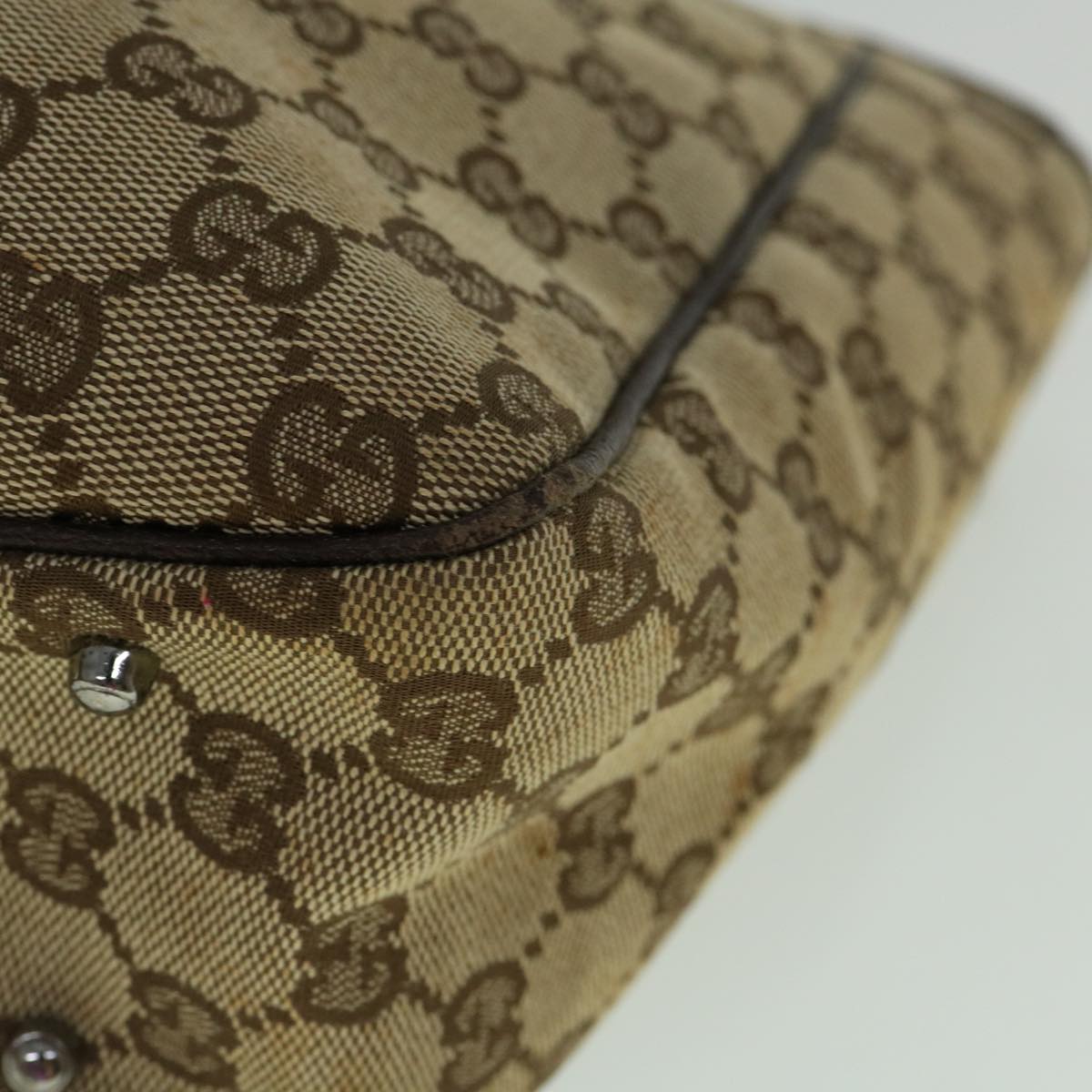 GUCCI GG Canvas Tote Bag Beige 113019 60385