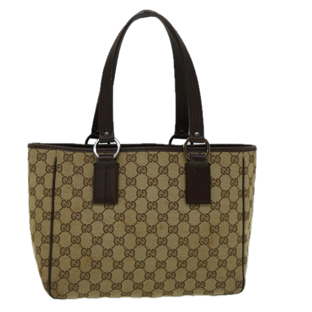 GUCCI GG Canvas Tote Bag Beige 113019 60385