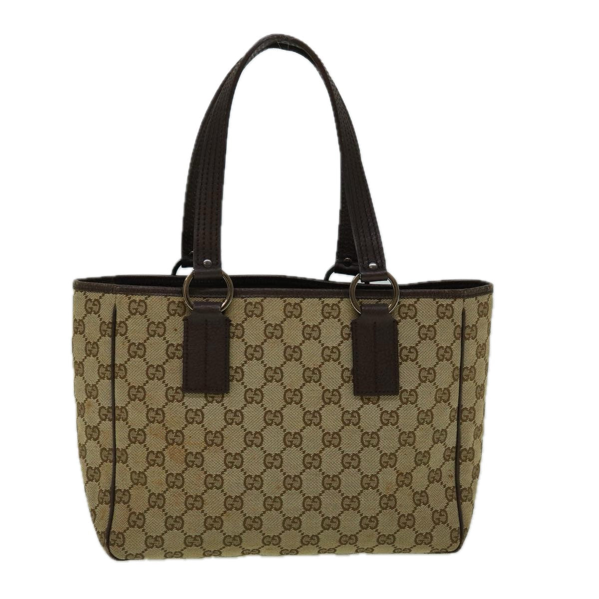 GUCCI GG Canvas Tote Bag Beige 113019 60385