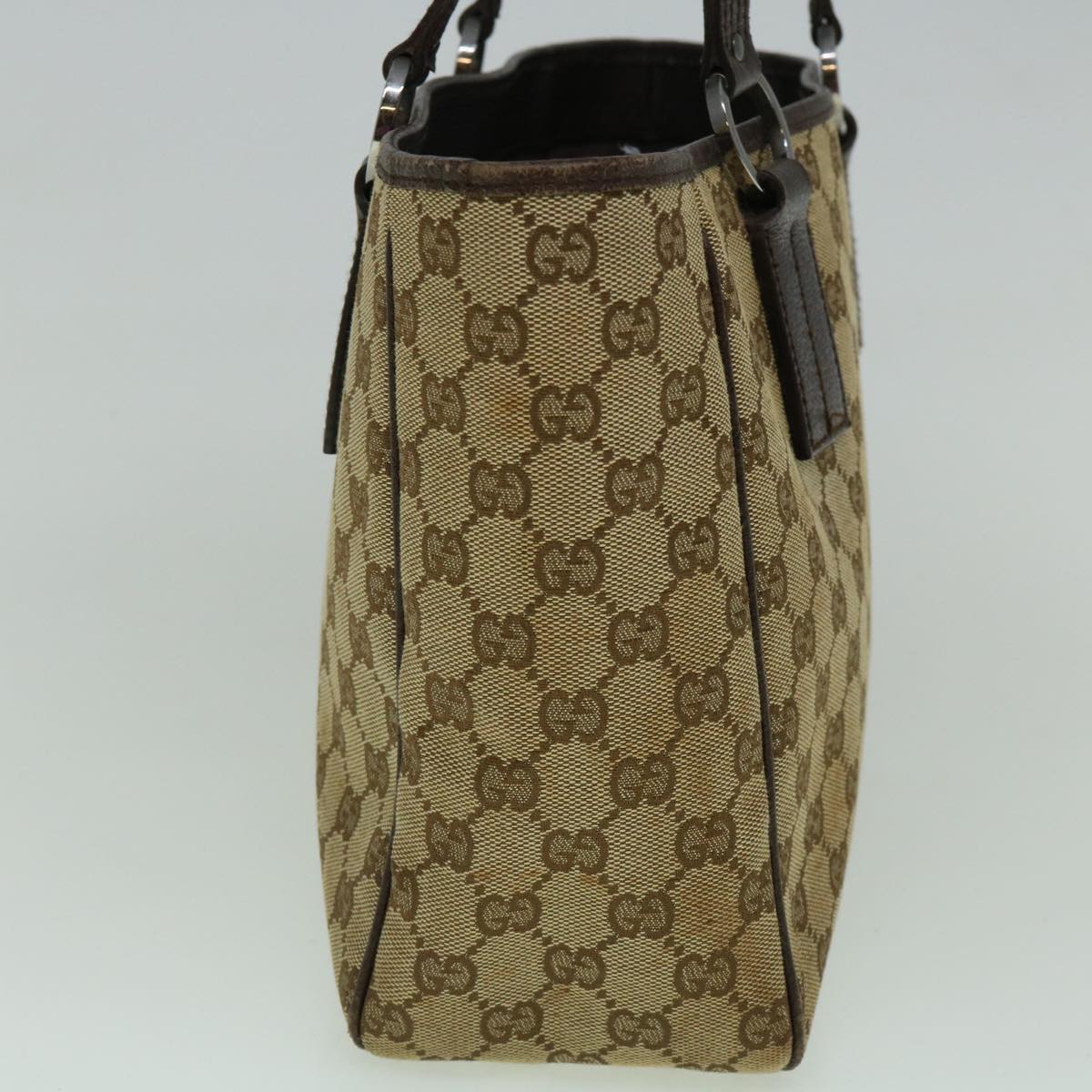 GUCCI GG Canvas Tote Bag Beige 113019 60385
