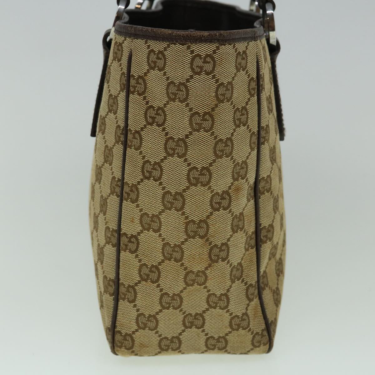 GUCCI GG Canvas Tote Bag Beige 113019 60385
