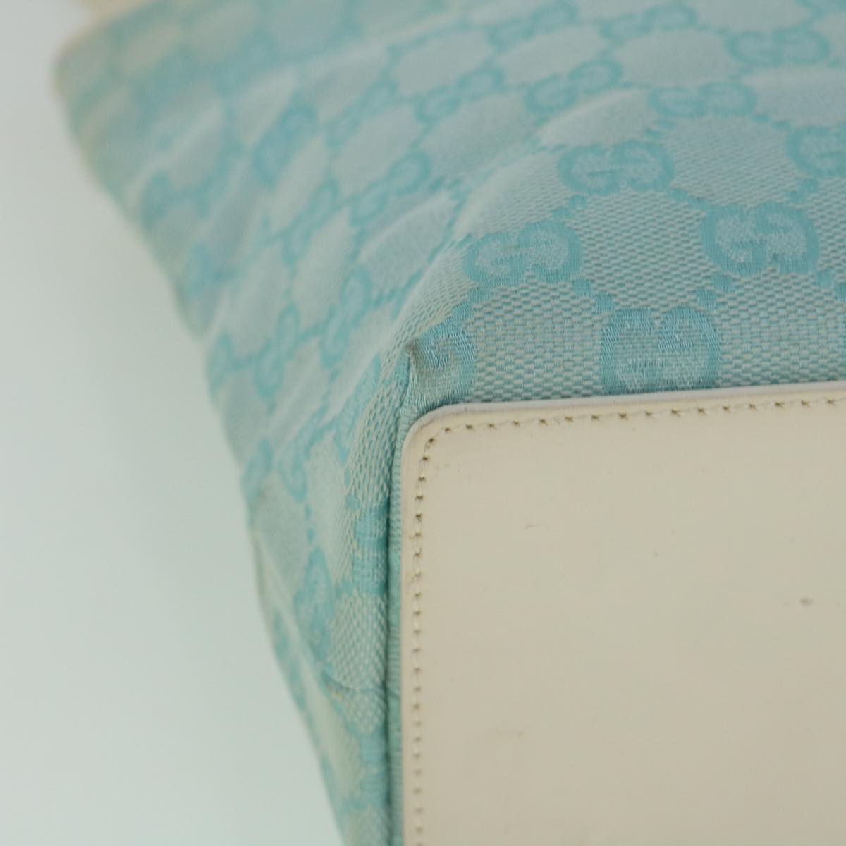 GUCCI GG Canvas Tote Bag Light Blue 002 1099 2404 60388
