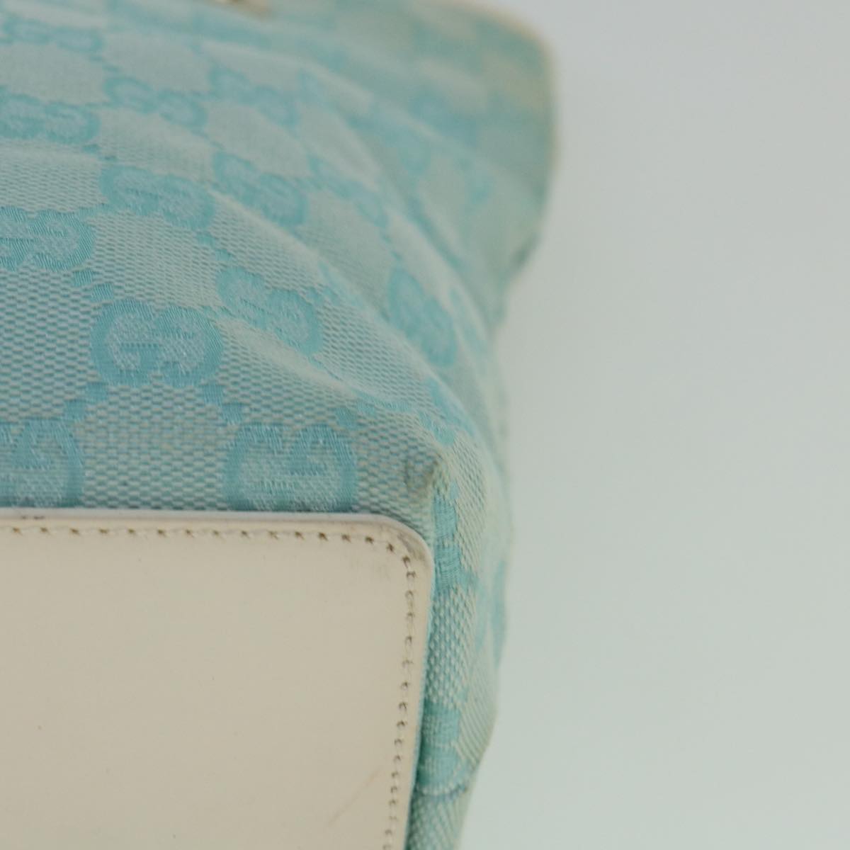 GUCCI GG Canvas Tote Bag Light Blue 002 1099 2404 60388