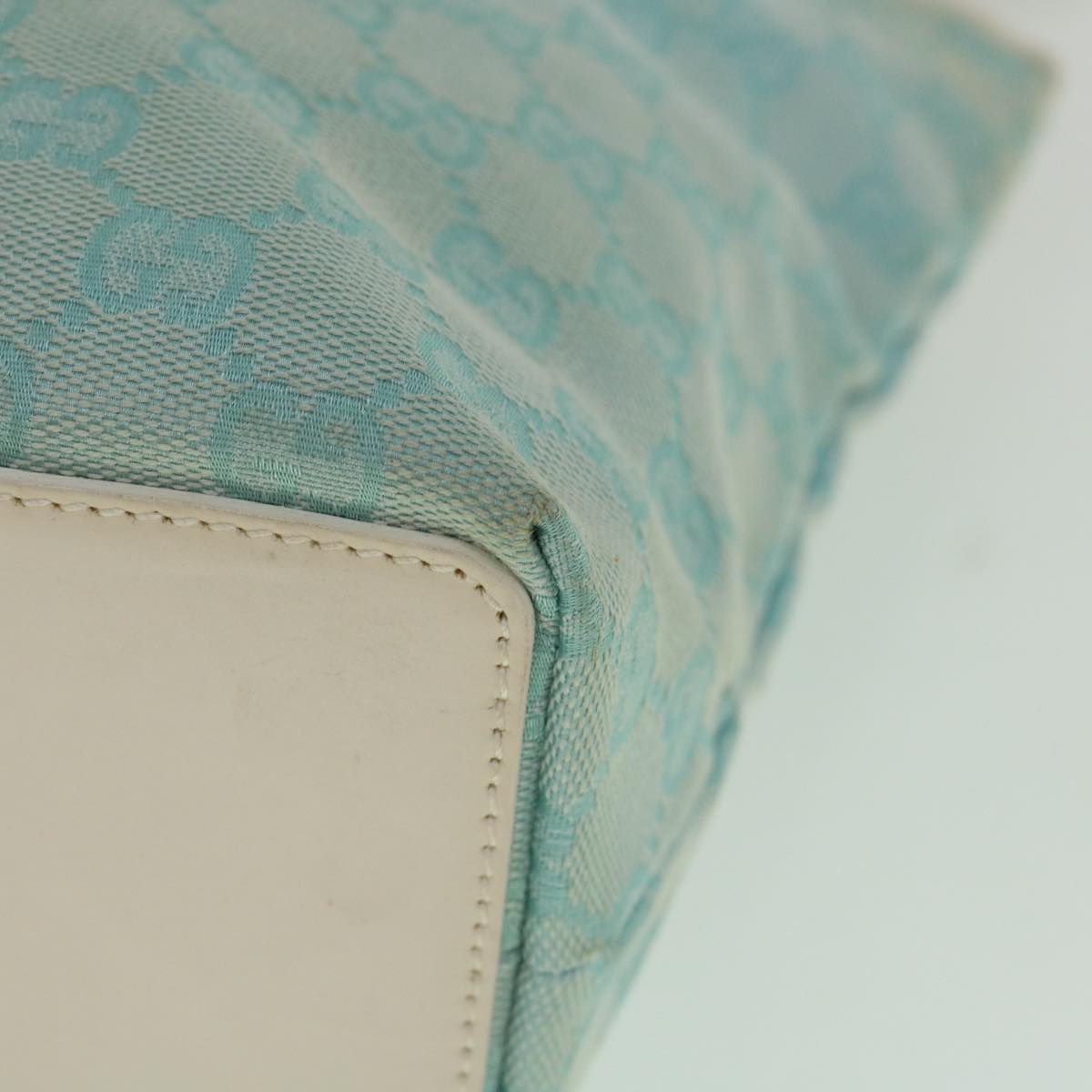 GUCCI GG Canvas Tote Bag Light Blue 002 1099 2404 60388