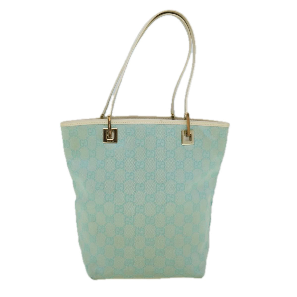 GUCCI GG Canvas Tote Bag Light Blue 002 1099 2404 60388