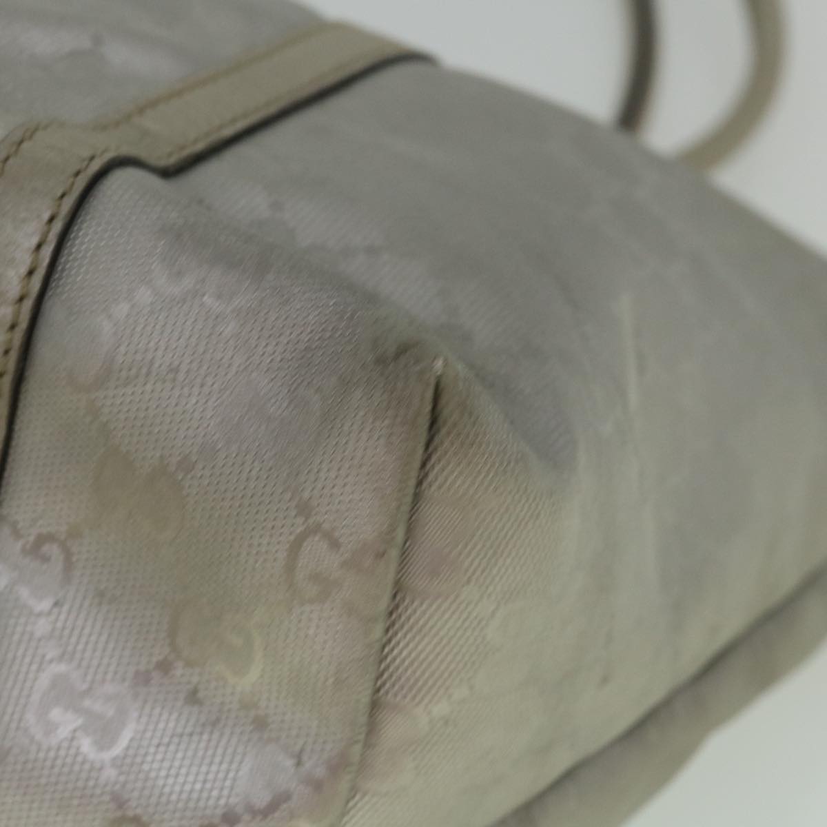 GUCCI GG Implement Canvas Tote Bag Silver 197953 60394