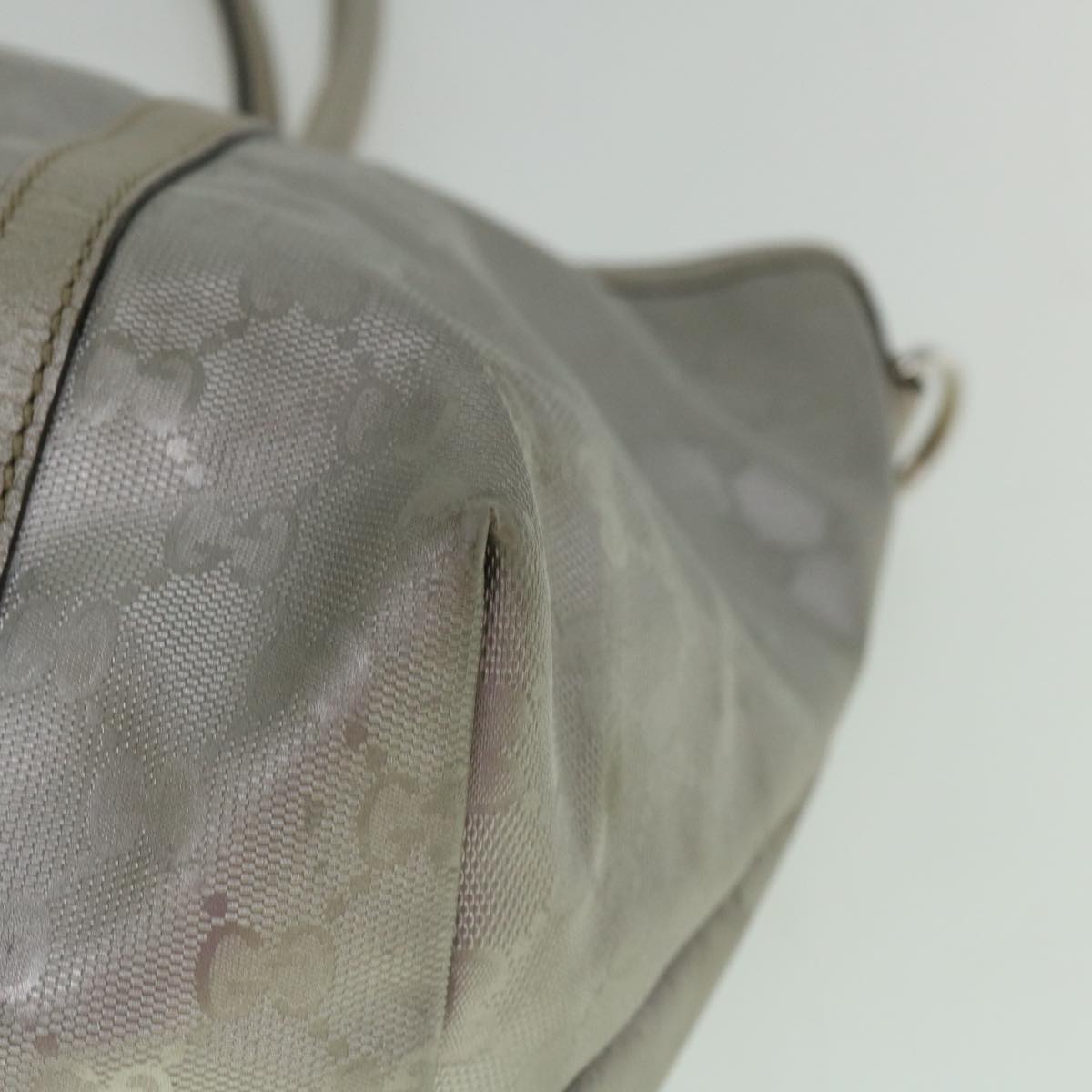 GUCCI GG Implement Canvas Tote Bag Silver 197953 60394