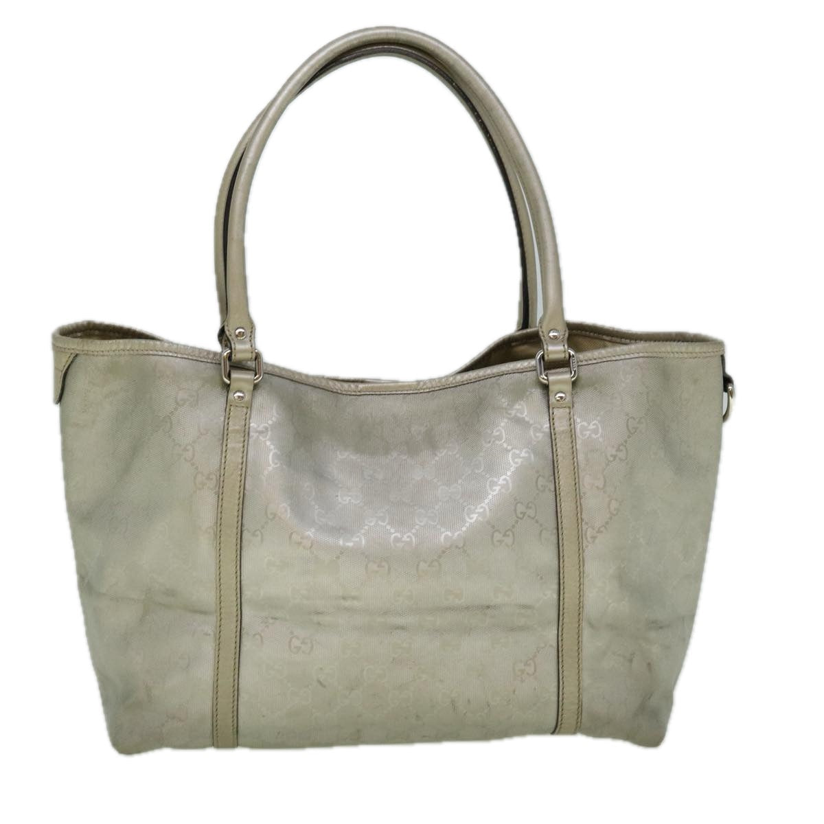 GUCCI GG Implement Canvas Tote Bag Silver 197953 60394
