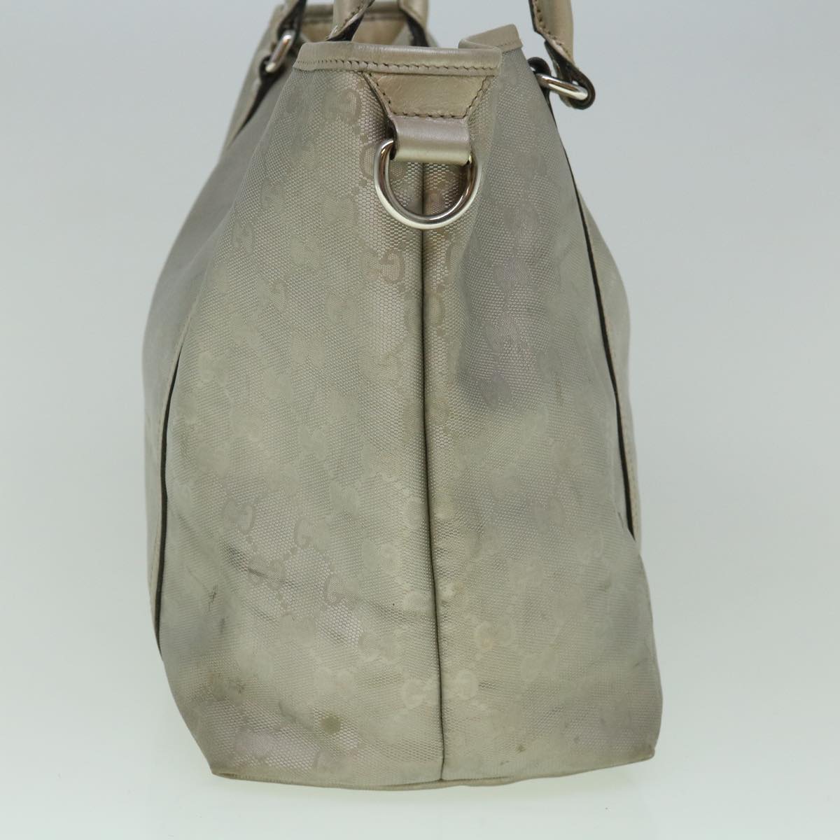 GUCCI GG Implement Canvas Tote Bag Silver 197953 60394