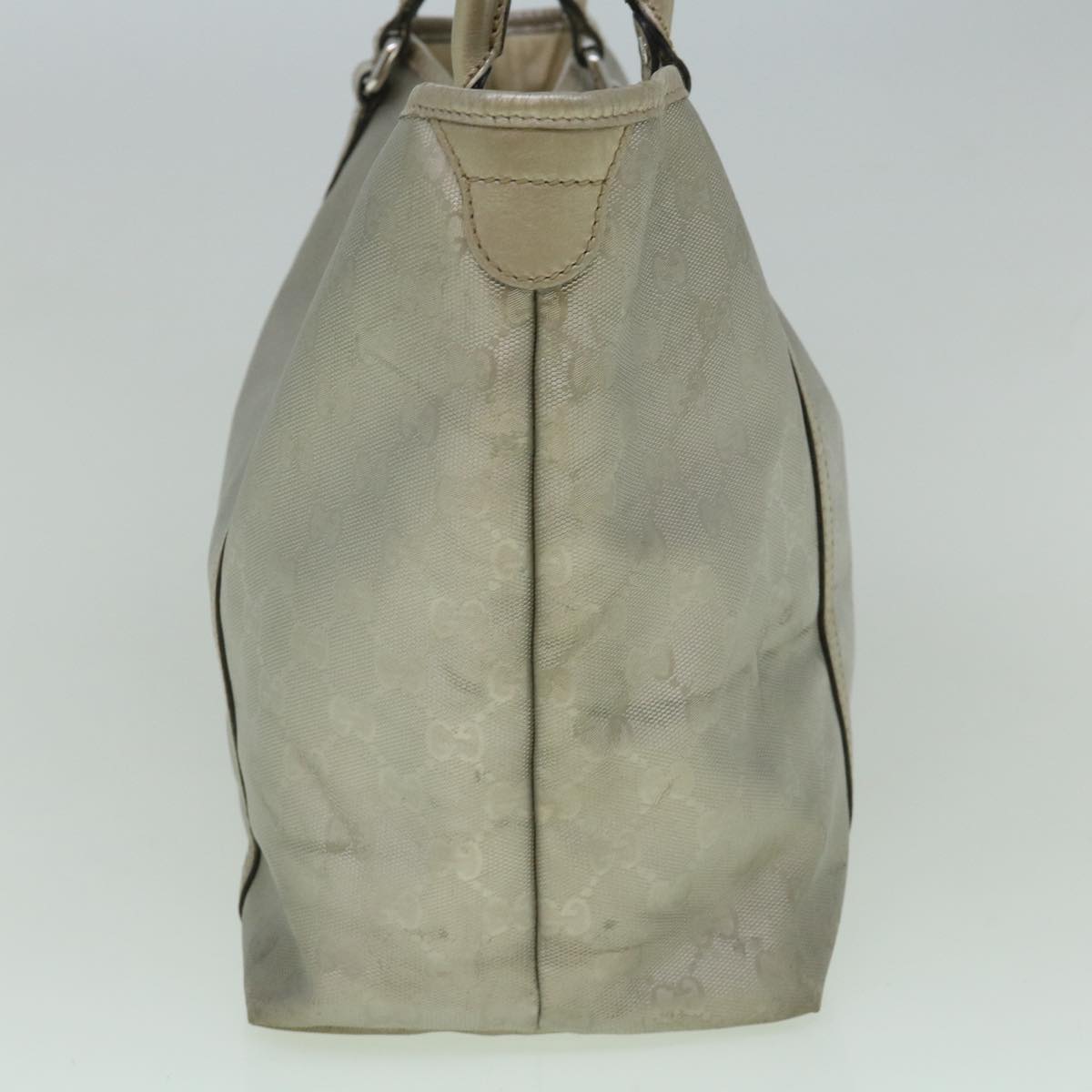GUCCI GG Implement Canvas Tote Bag Silver 197953 60394