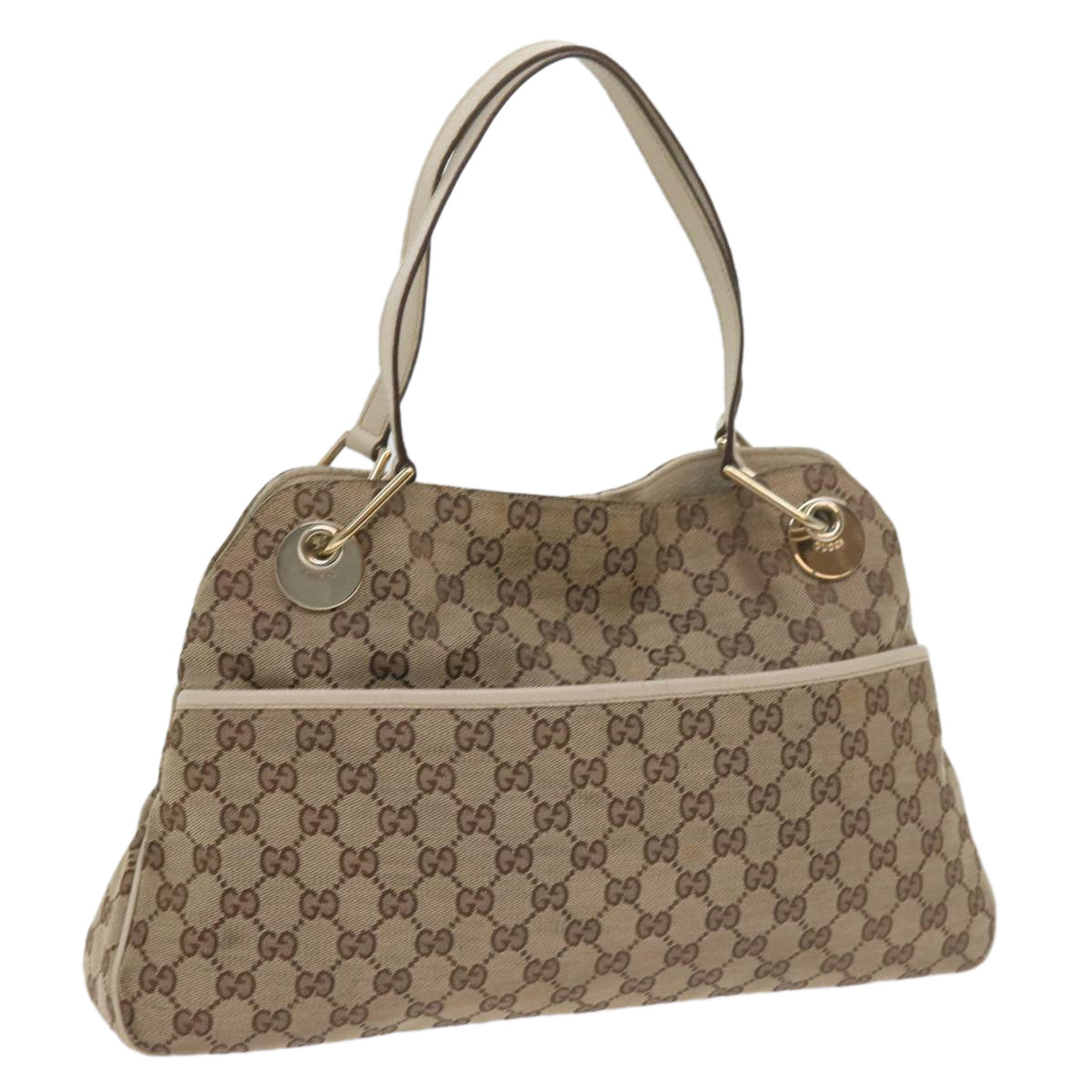 GUCCI GG Canvas Tote Bag Beige 121023 60518