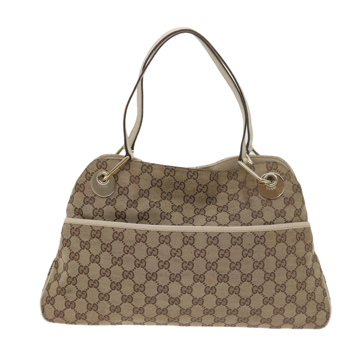 GUCCI GG Canvas Tote Bag Beige 121023 60518
