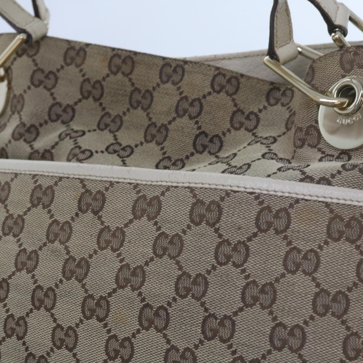 GUCCI GG Canvas Tote Bag Beige 121023 60518