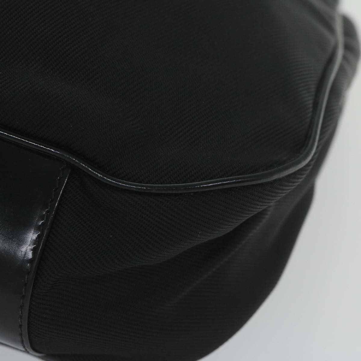 GUCCI Bamboo Shoulder Bag Nylon Black 001 1577 60687