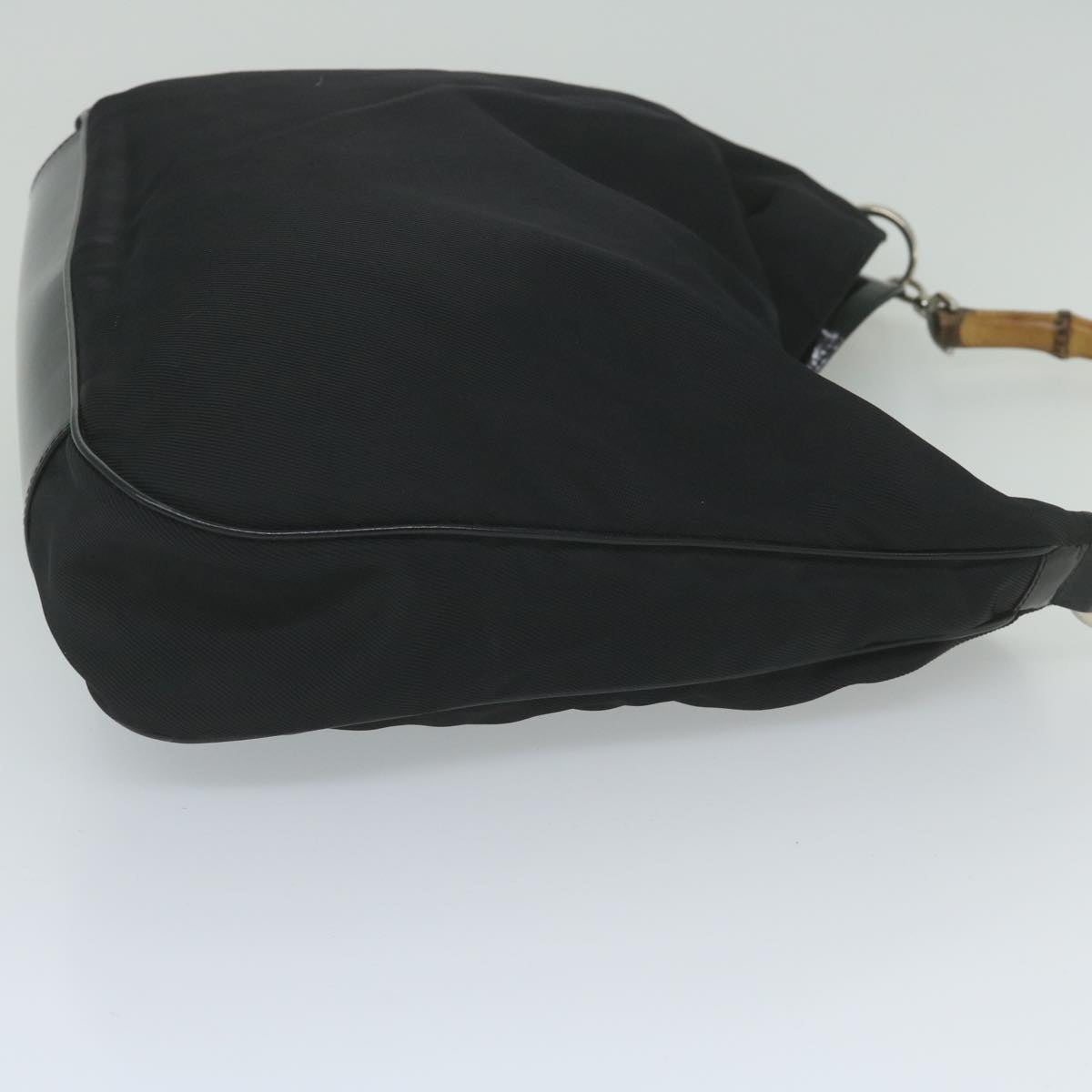 GUCCI Bamboo Shoulder Bag Nylon Black 001 1577 60687