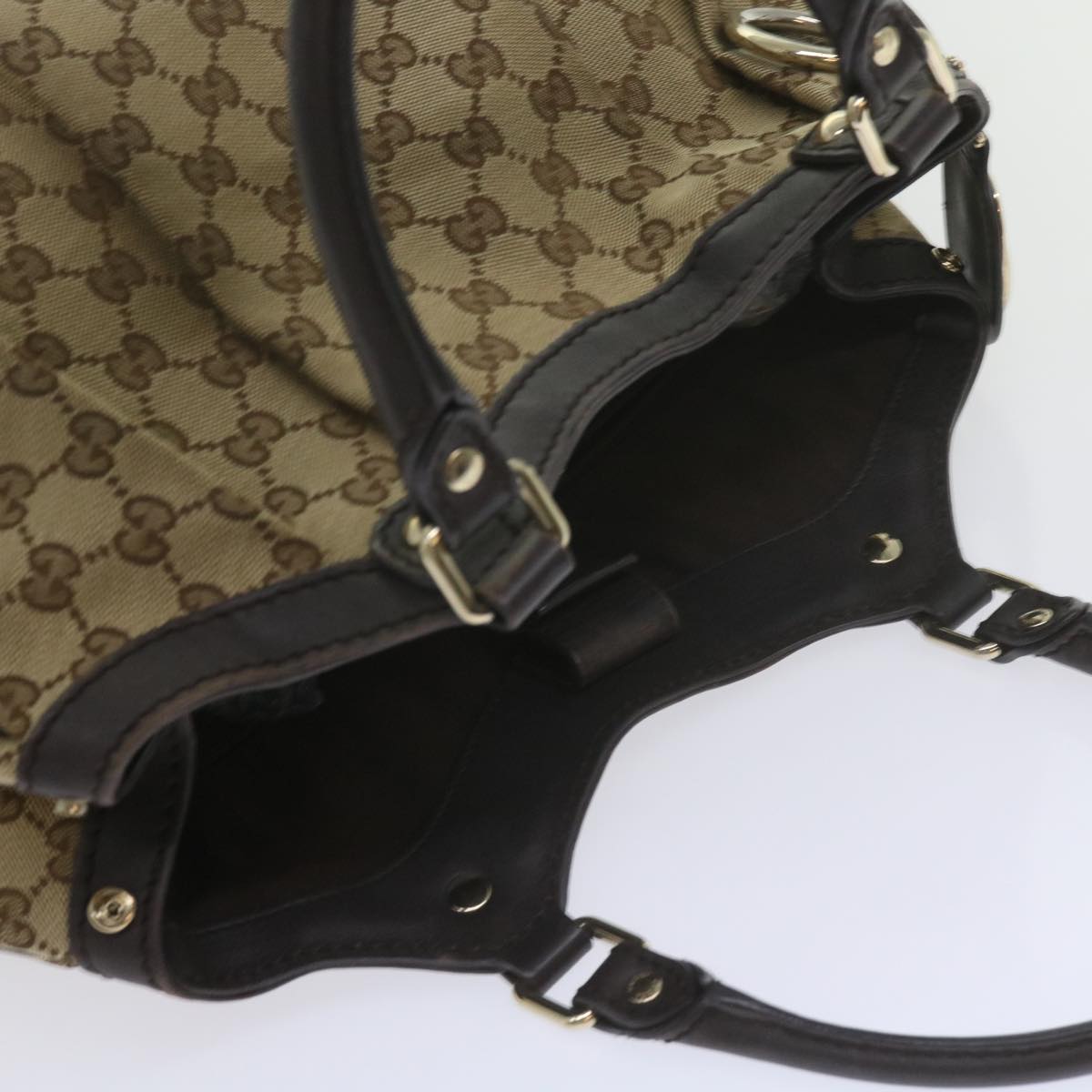 GUCCI GG Canvas Tote Bag Beige 211944 60688