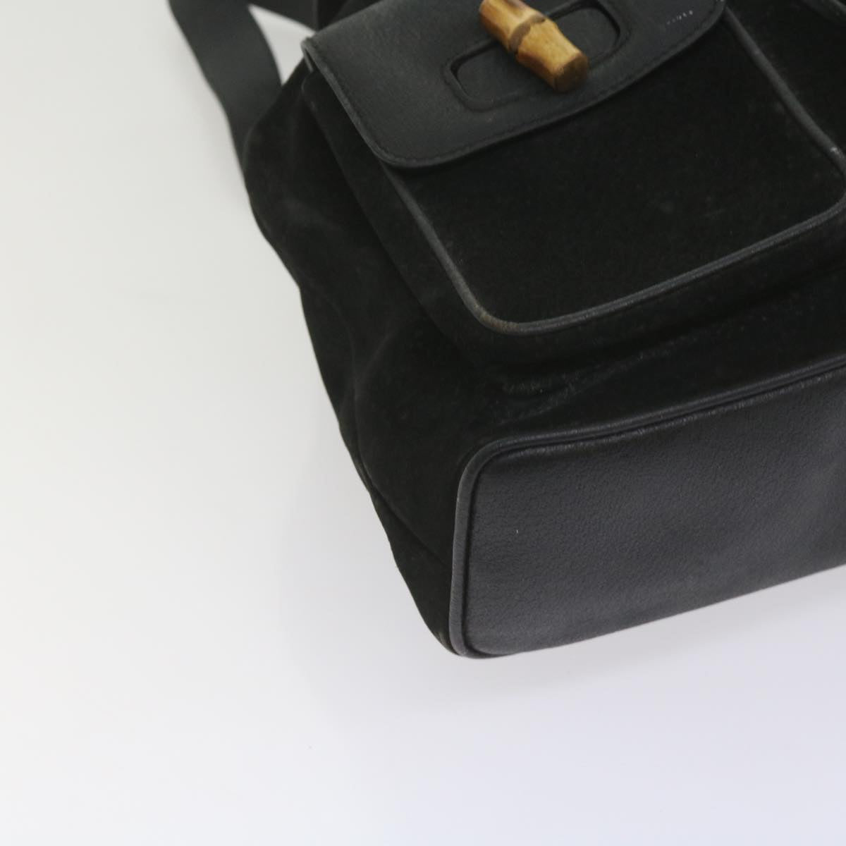 GUCCI Bamboo Backpack Suede Black 003 1119 0016 60693