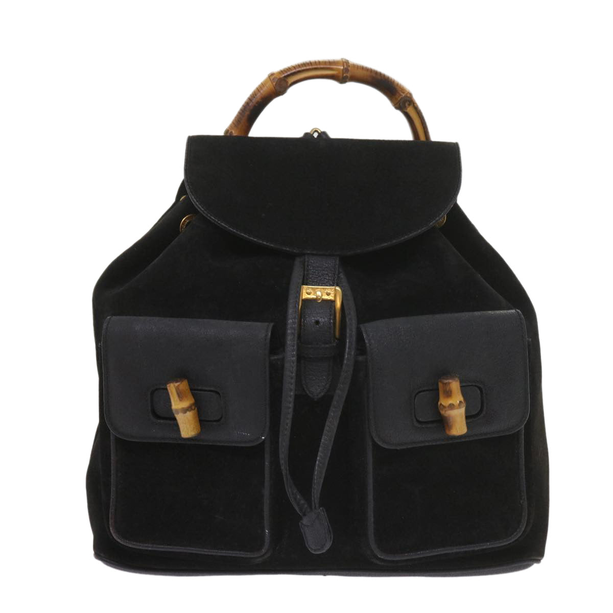GUCCI Bamboo Backpack Suede Black 003 1119 0016 60693