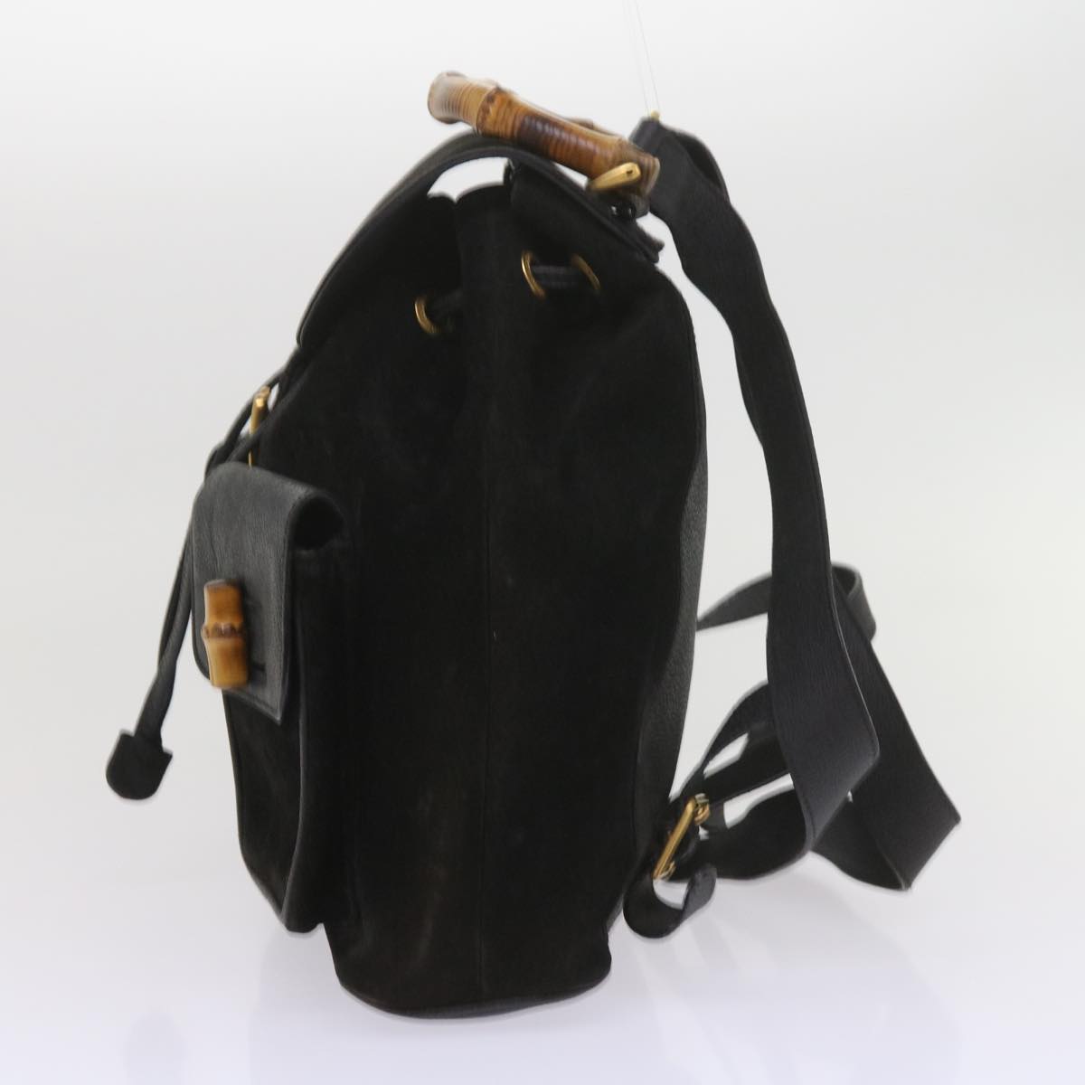 GUCCI Bamboo Backpack Suede Black 003 1119 0016 60693