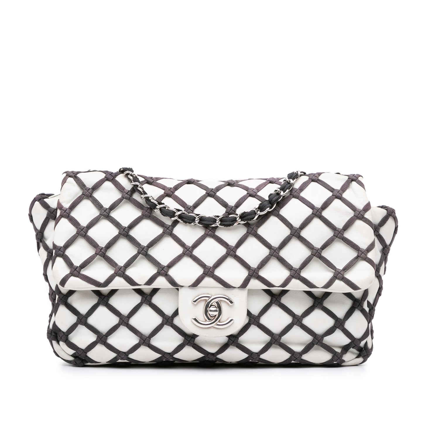 Chanel Sac Jumbo Calfskin Canebiers Net Flap