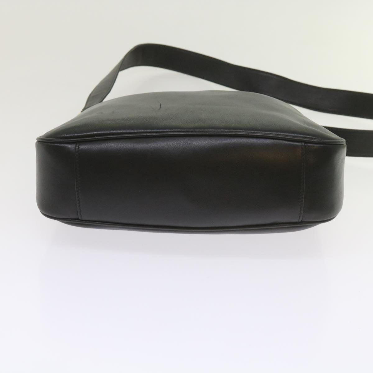 GUCCI Bamboo Shoulder Bag Leather Black 001 1638 61056