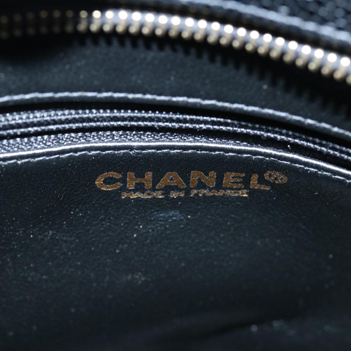 CHANEL Tote Bag Caviar Skin Standard Black CC 62895SA